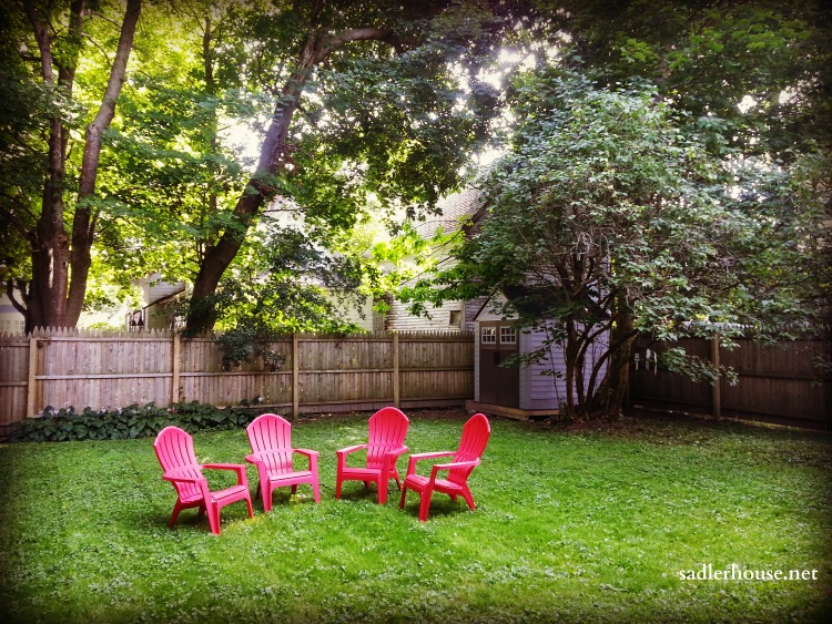 Backyard at Sadler House midcoast Maine